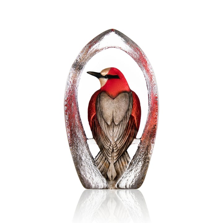 Escultura de vidrio Wildlife Colorina Ltd Ed 27 cm - rojo - Målerås Glasbruk