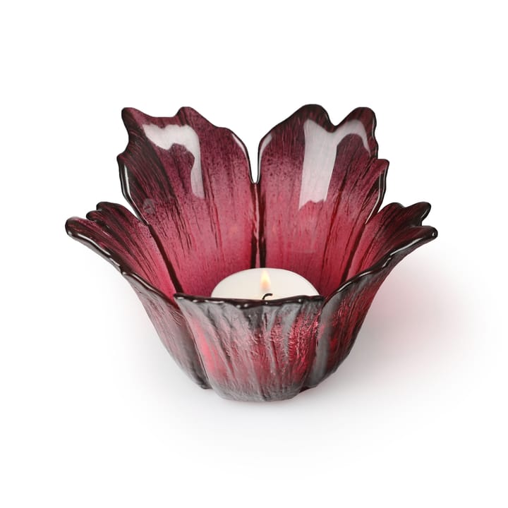 Portavelas Fleur Ø14 cm - rosa rojizo - Målerås Glasbruk