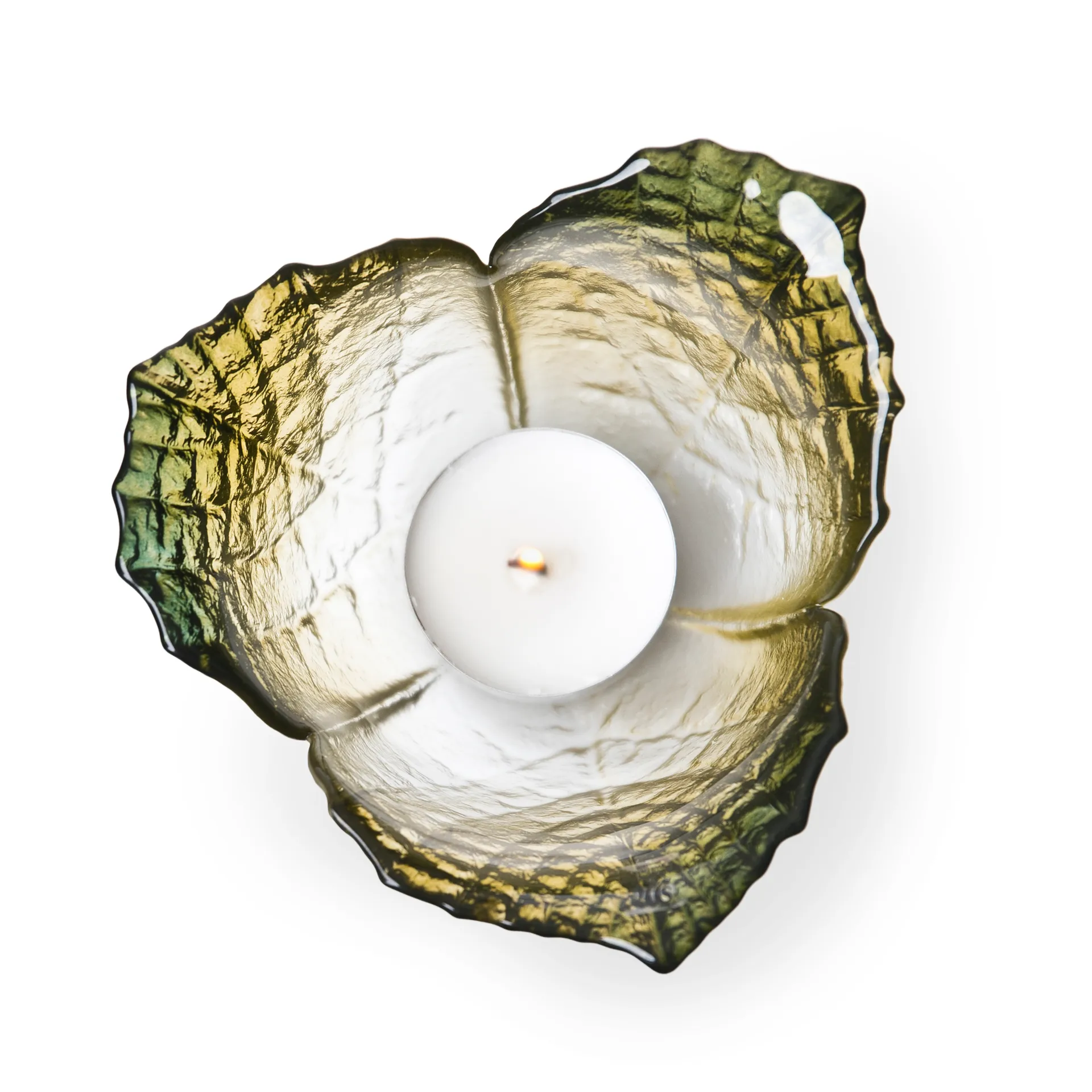 Portavelas Folia, verde bosque Målerås Glasbruk