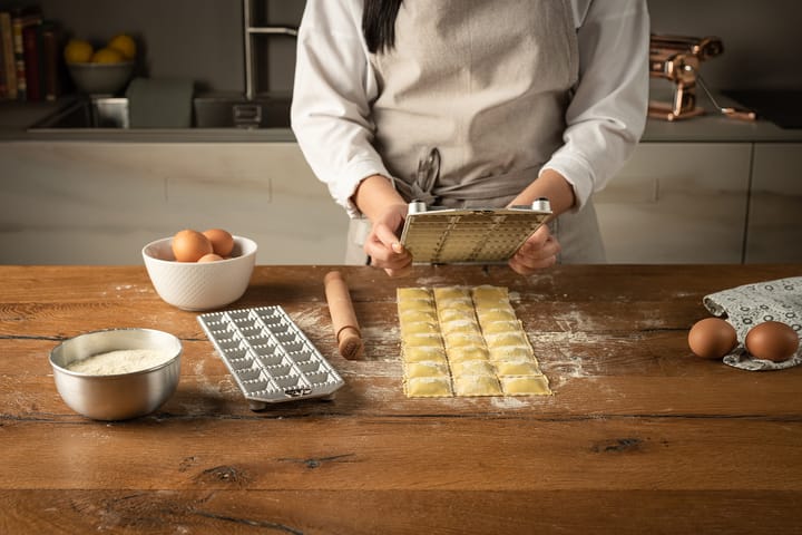 Bandeja ravioles cuadrados Marcato con rodillo de cocina - 24 piezas - Marcato