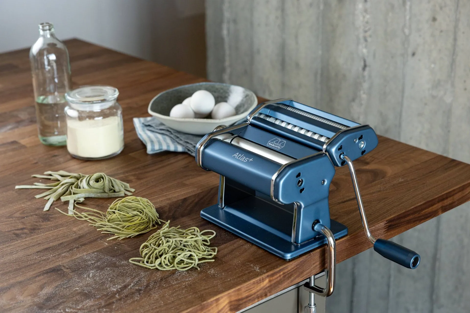 Marcato Atlas 150+ máquina de pasta, Powder azul Marcato