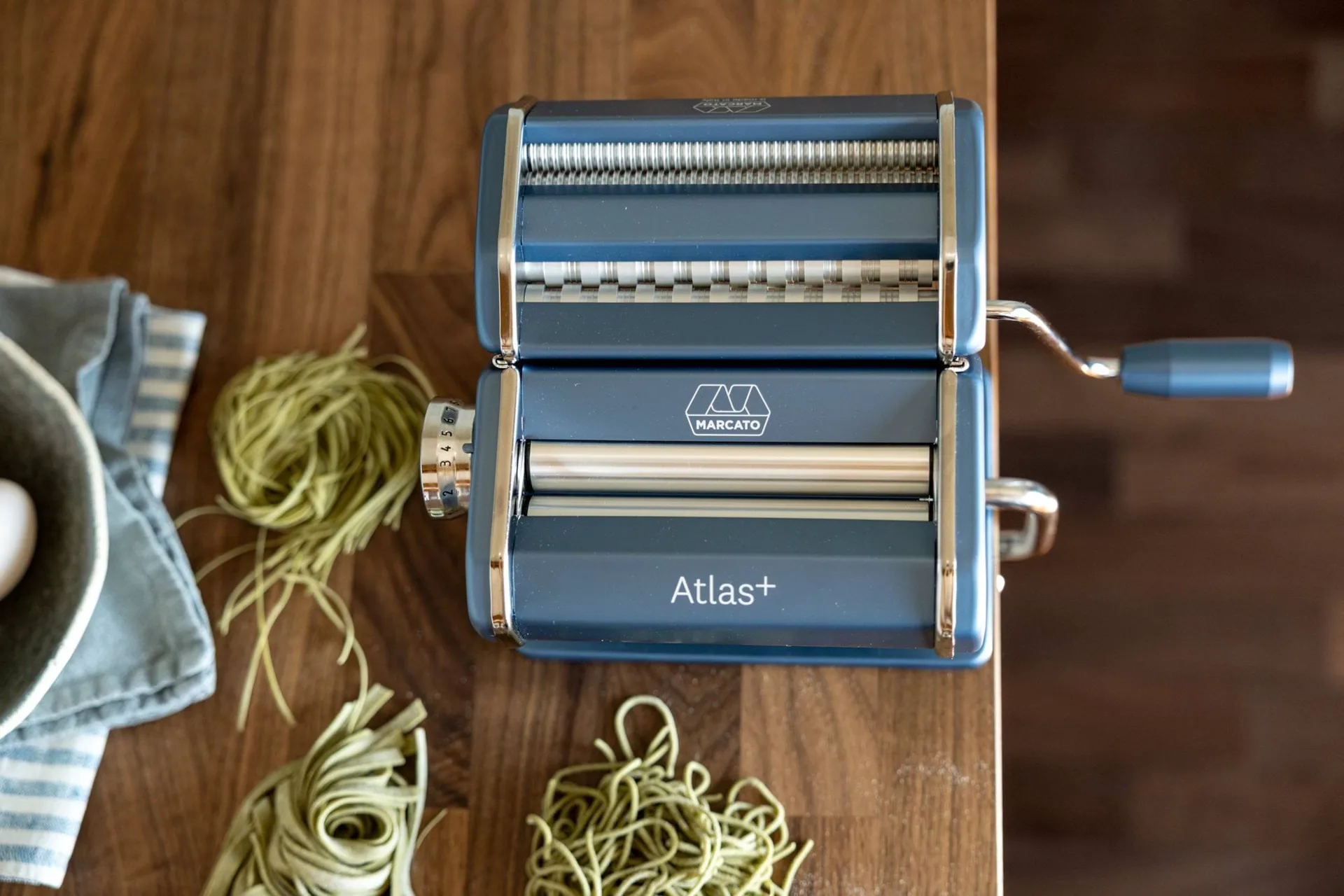 Marcato Atlas 150+ máquina de pasta, Powder azul Marcato