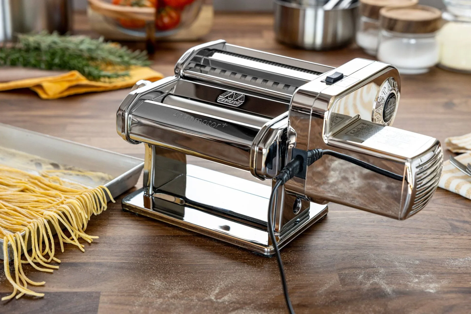 Marcato Atlasmotor+ máquina de pasta, Acero Marcato
