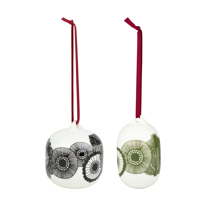 2 Bolas Siirtolapuutarha 2025, 2 piezas - White-black-green - Marimekko