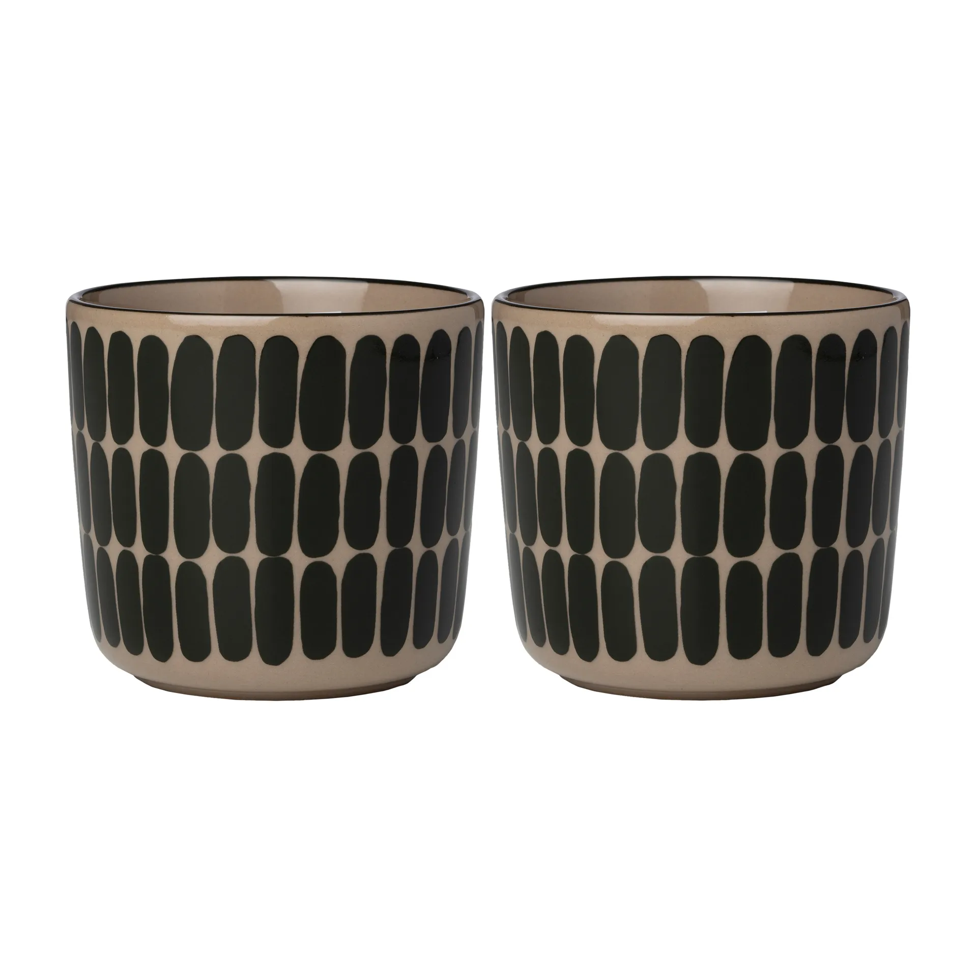 2 Tazas de café sin asa Alku 20 cl, marrón-verde Marimekko