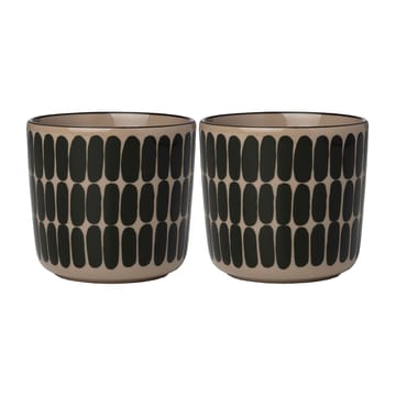 2 Tazas de café sin asa Alku 20 cl - marrón-verde - Marimekko