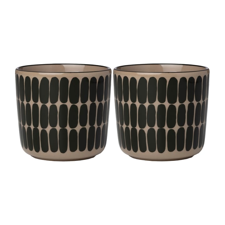 2 Tazas de café sin asa Alku 20 cl, marrón-verde Marimekko