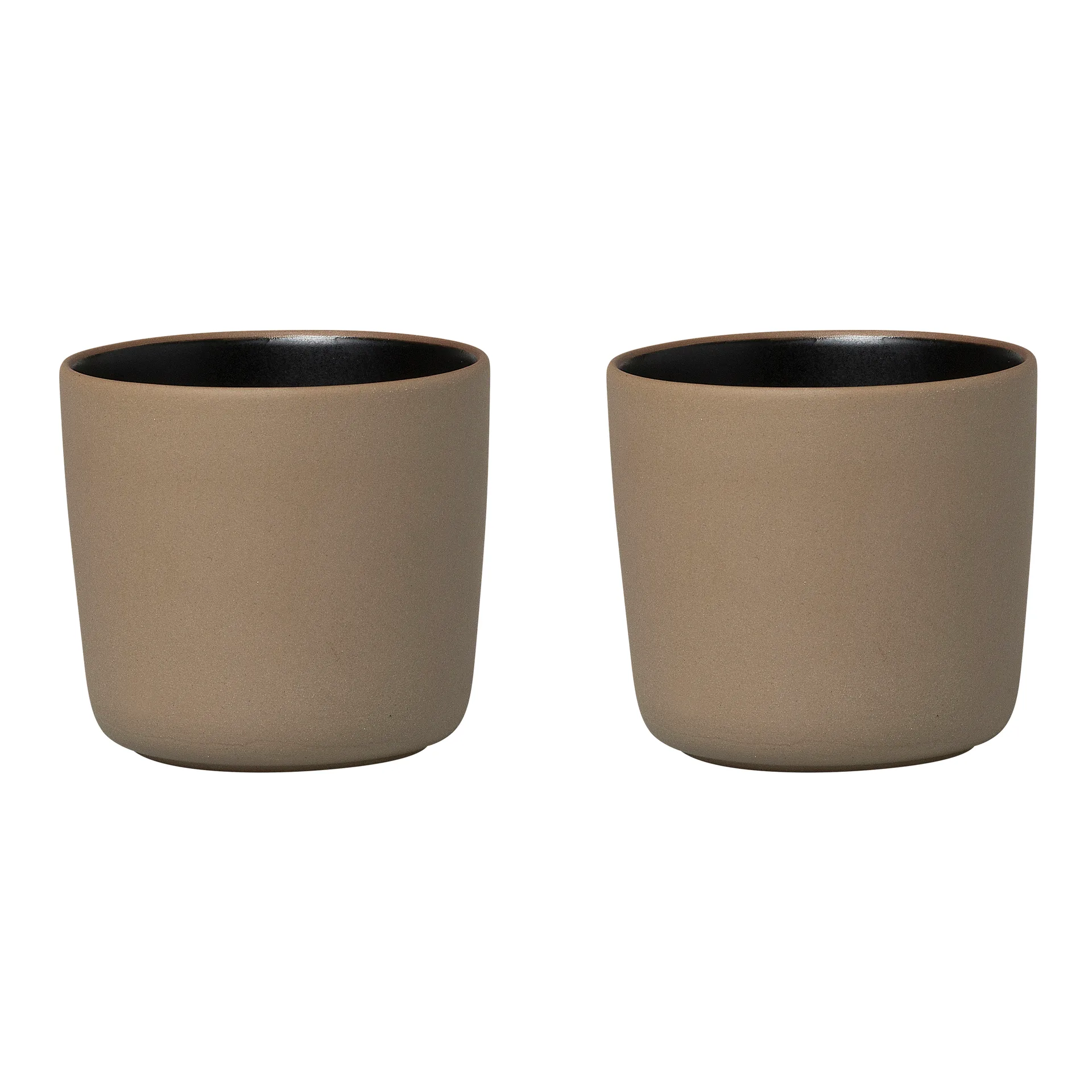 2 Tazas de café sin asa Oiva 20 cl, marrón-negro Marimekko