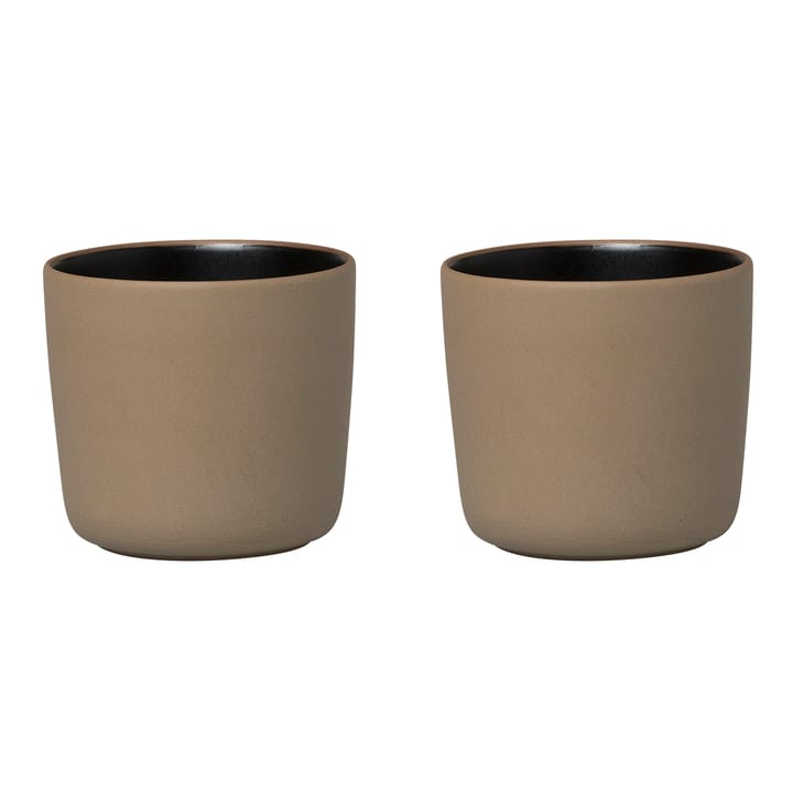 2 Tazas de café sin asa Oiva 20 cl - marrón-negro - Marimekko