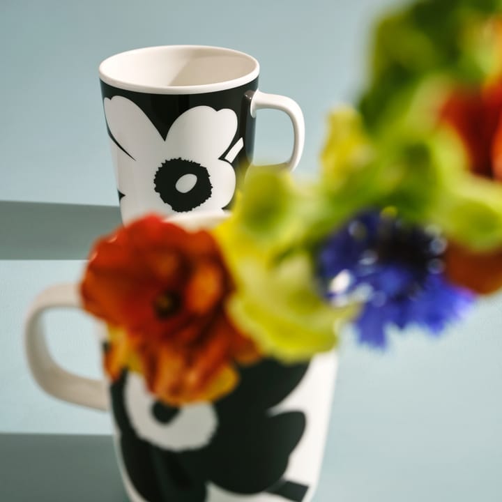 2 Tazas Juhla Unikko 25 cl, negro-blanco Marimekko