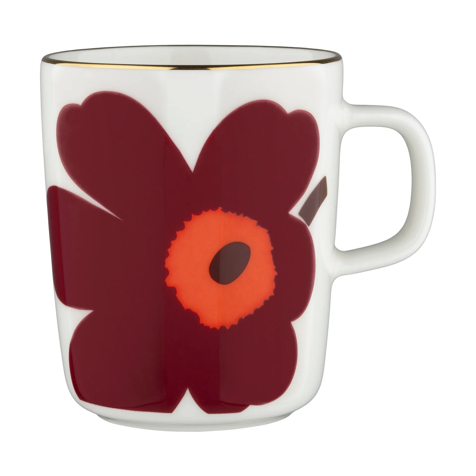 2 Tazas Juhla Unikko 25 cl, White-burgundy-gold Marimekko