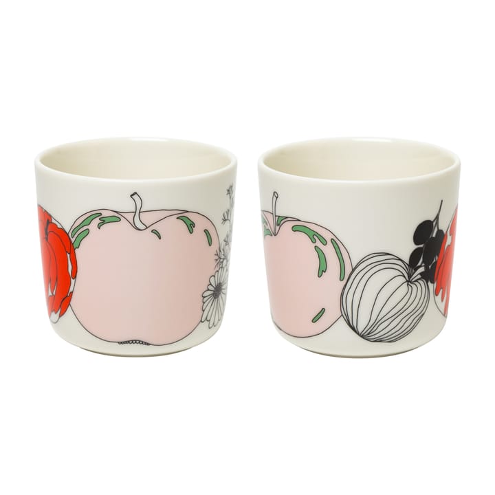 2 Tazas Tarhuri 20 cl - blanco-rosa - Marimekko