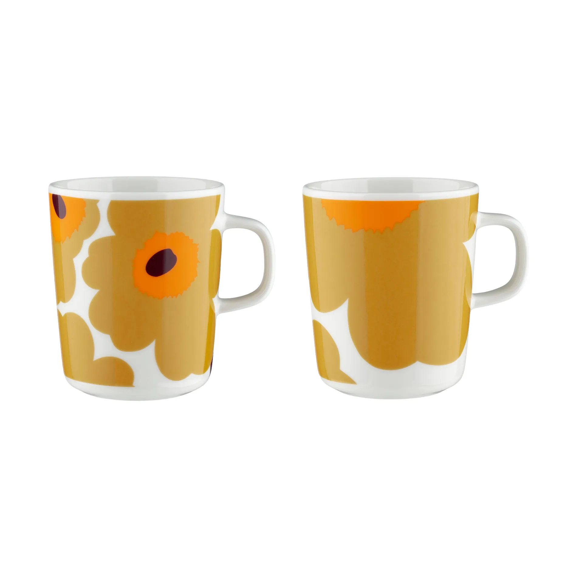 2 Tazas Unikko 2,5 dl, Blanco Marimekko