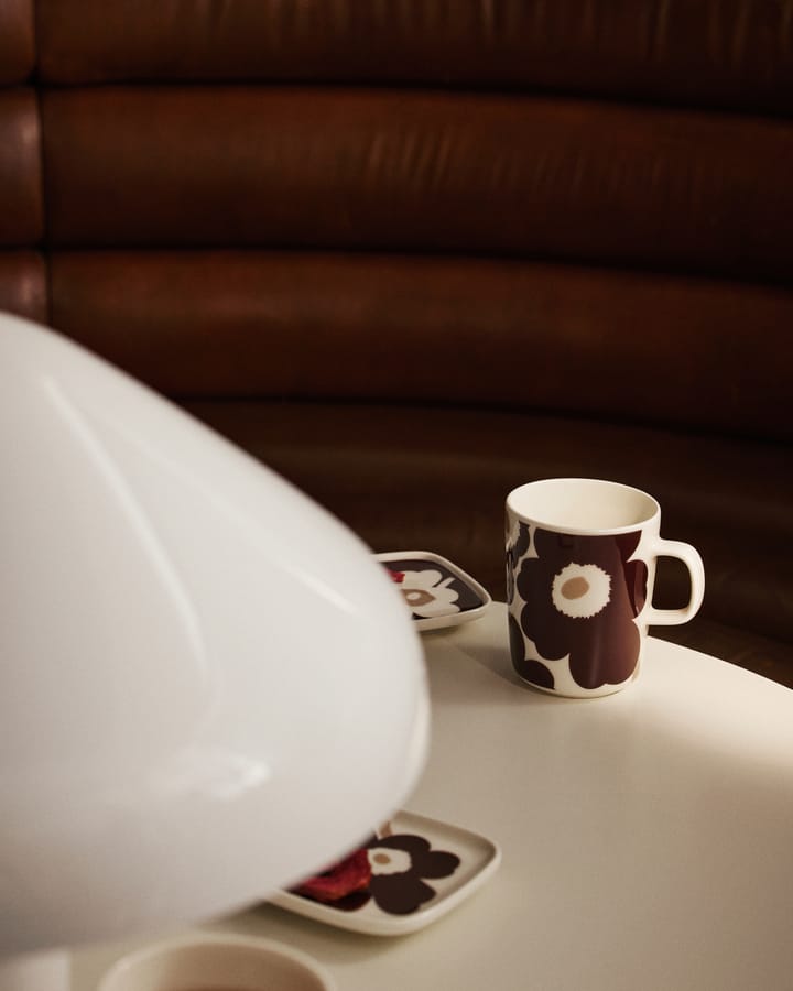 2 Tazas Unikko 2,5 dl, Clay-dark wine-white Marimekko