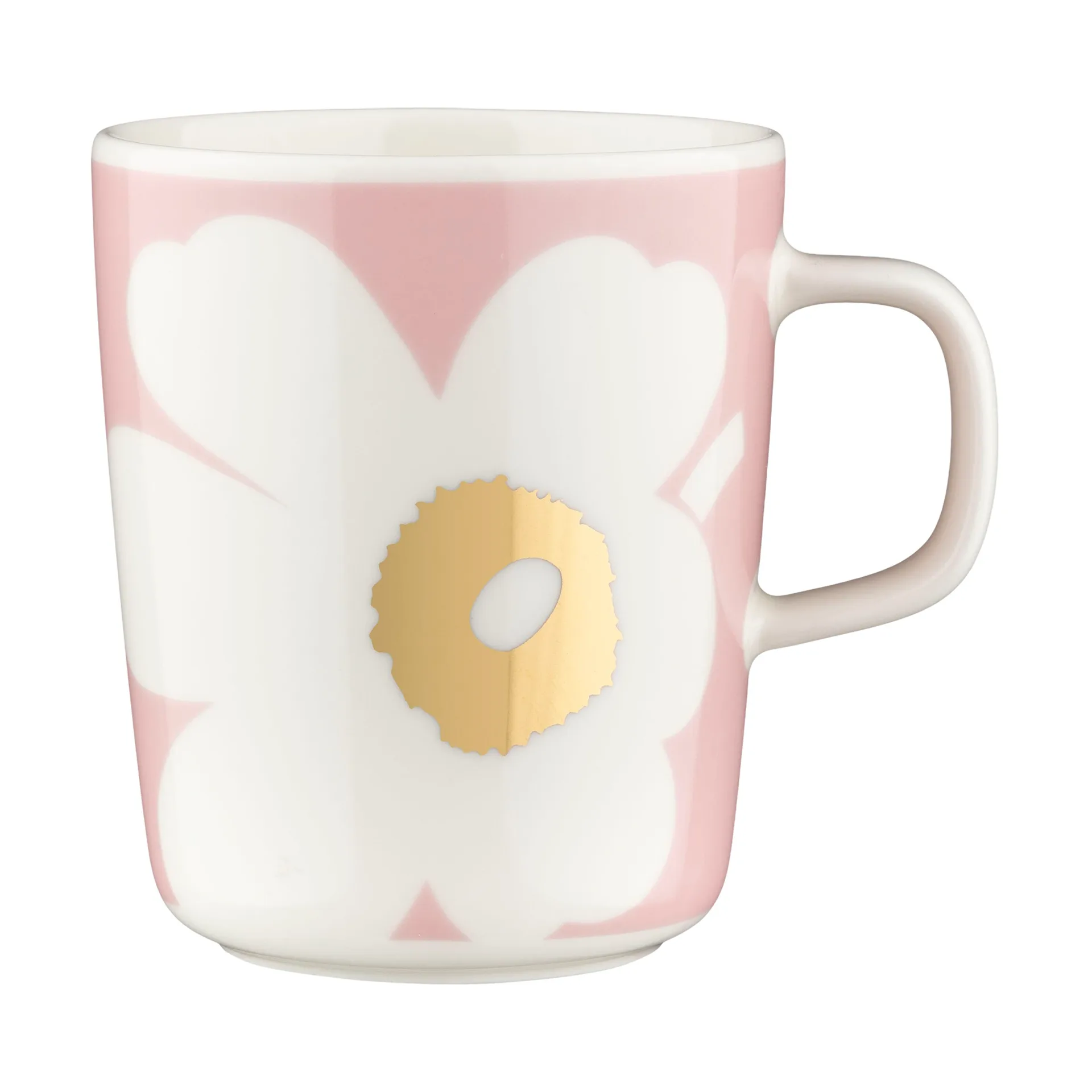 2 Tazas Unikko 2,5 dl, White-Light pink-gold Marimekko