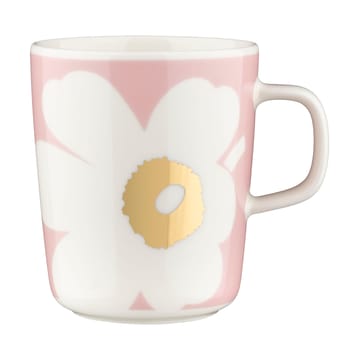 2 Tazas Unikko 2,5 dl - White-Light pink-gold - Marimekko