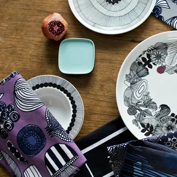4 Platos hondos Siirtolapuutarha Ø20 cm negro - Marimekko
