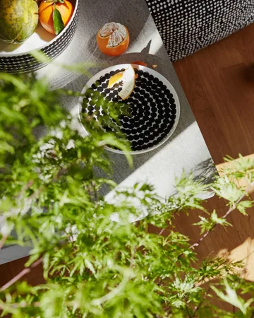 6 Platos Räsymateo Ø20 cm negro-blanco - Marimekko