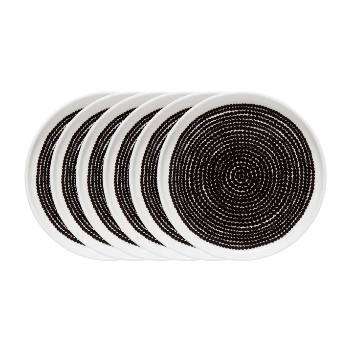 6 Platos Räsymatto  Ø25 cm puntos pequeños - Marimekko