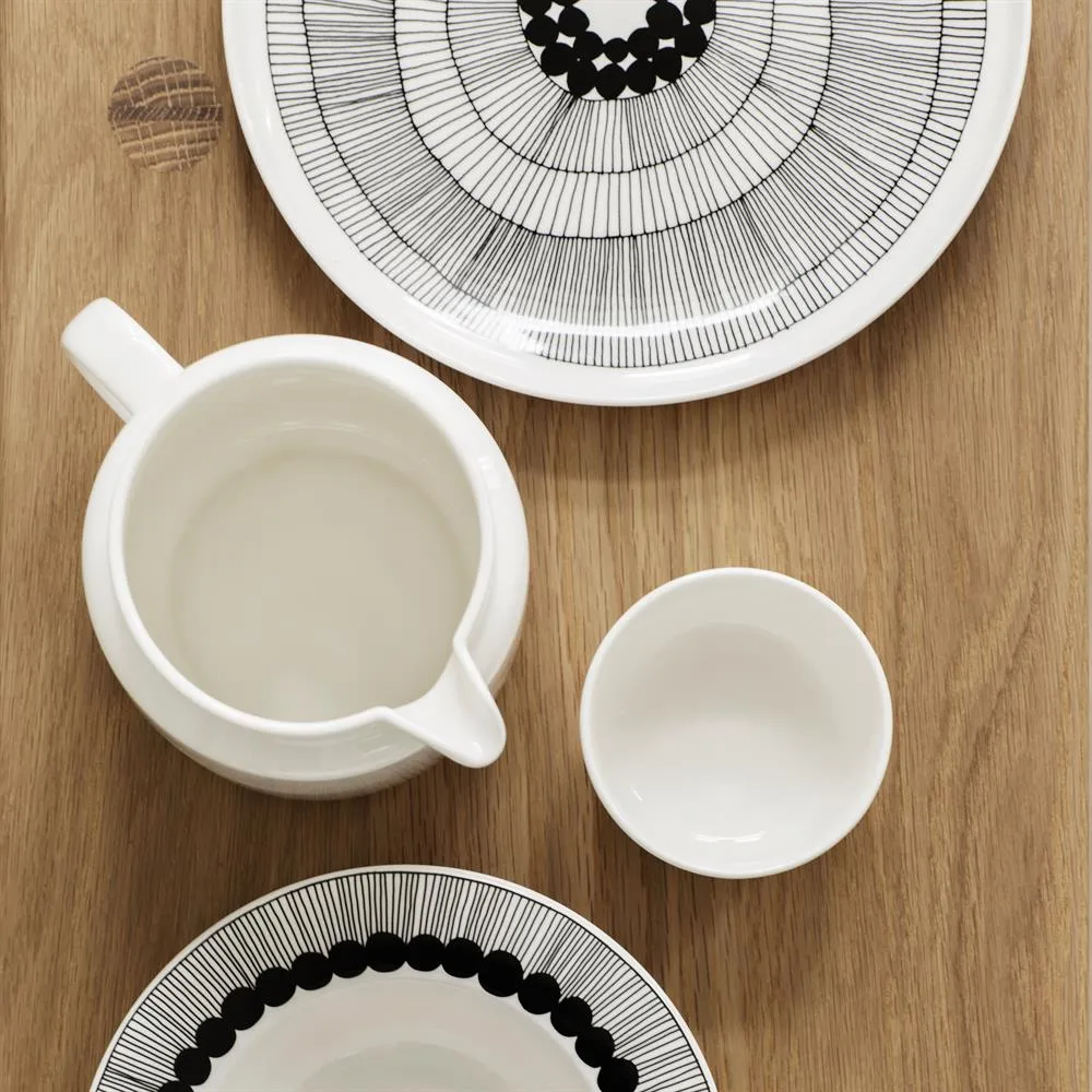 6 Platos Siirtolapuutarha Ø25 cm negro-blanco,  Marimekko