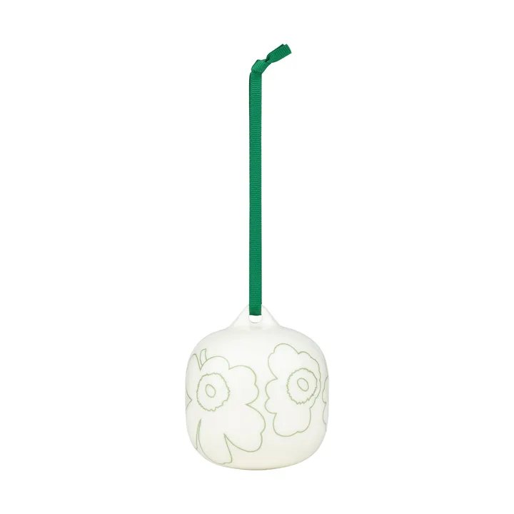 Adorno colgante decorativo Piirto Unikko - Verde, 7×7 cm - Marimekko
