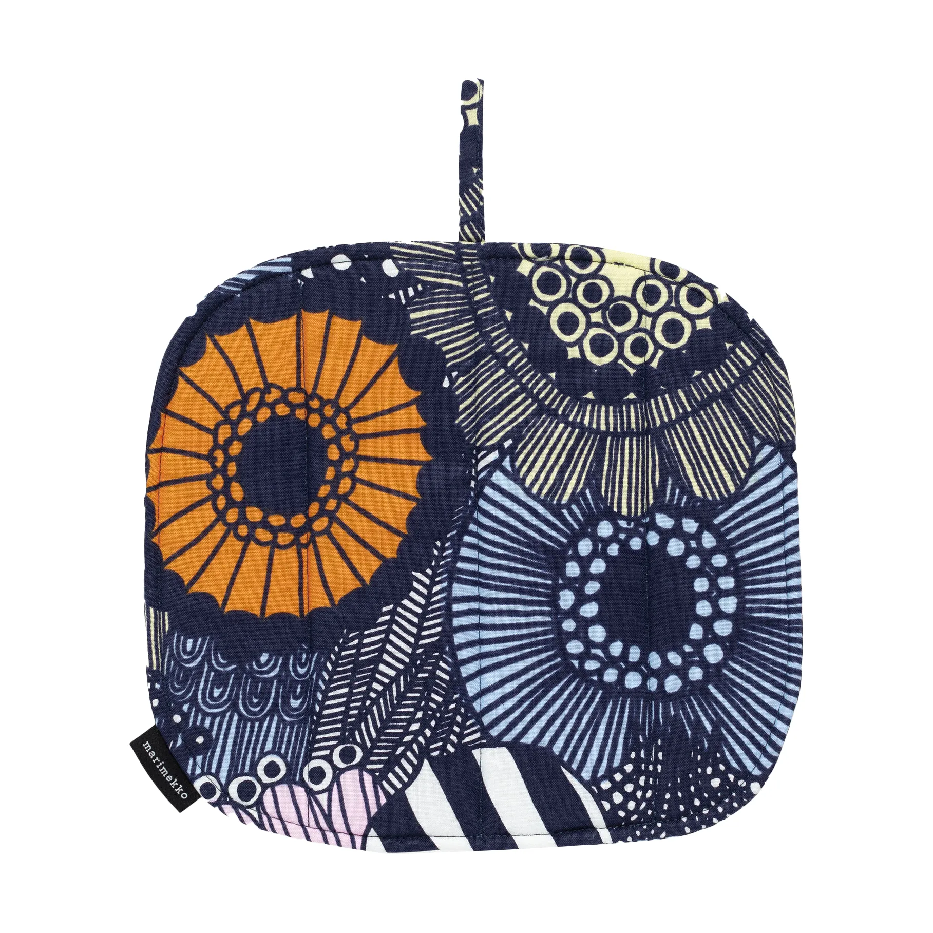 Agarradera Pieni Siirtolapuutarha, White-yellow-orange-light blue Marimekko