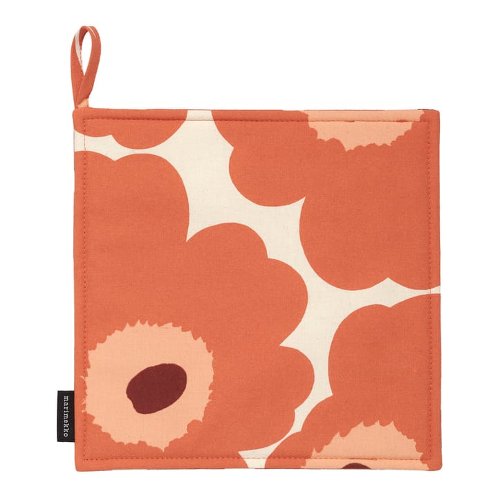 Agarrador Pieni Unikko 21,5x21,5 cm, Beige-naranja-marrón Marimekko