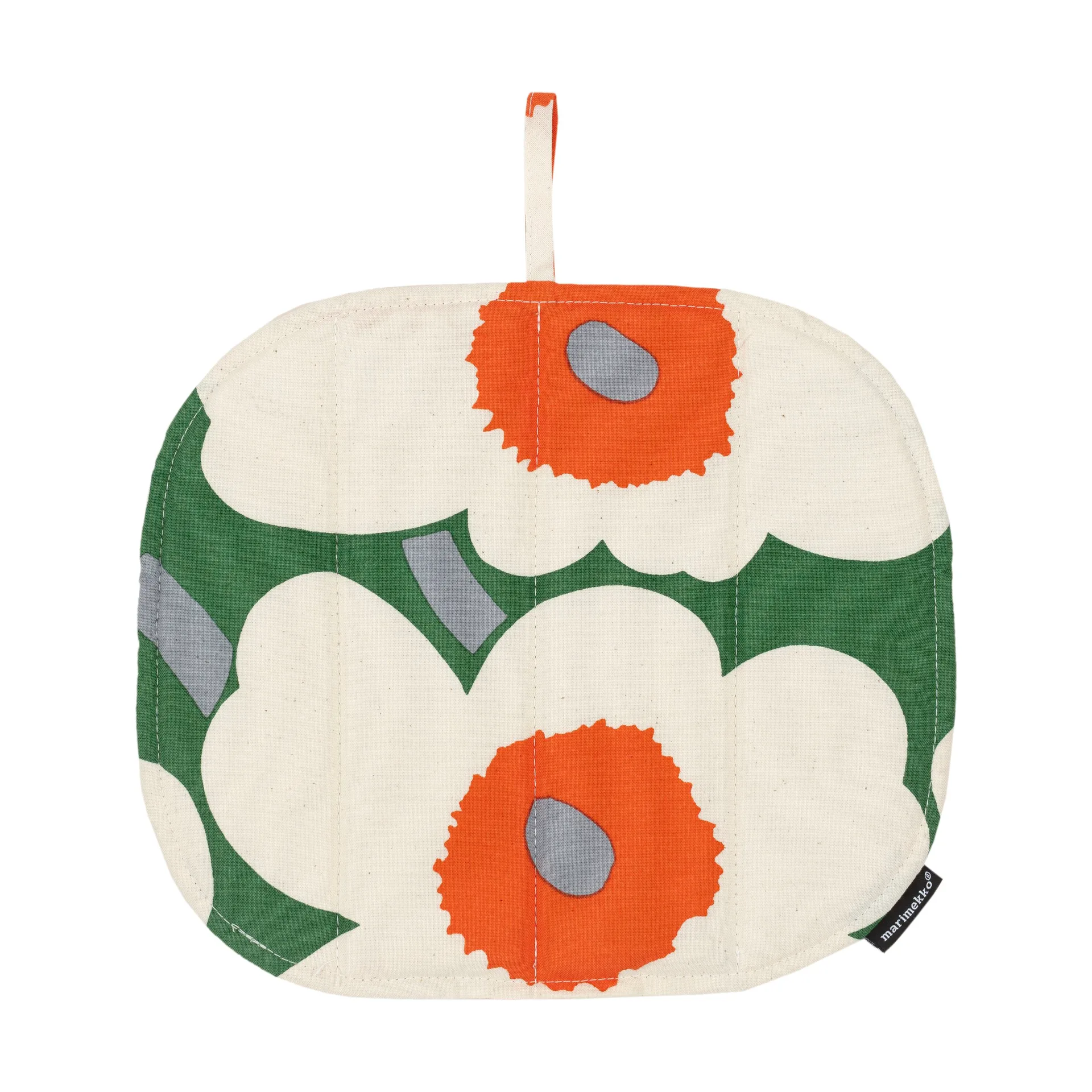 Agarrador Pieni Unikko 21,5x21,5 cm, Green-cotton-orange Marimekko