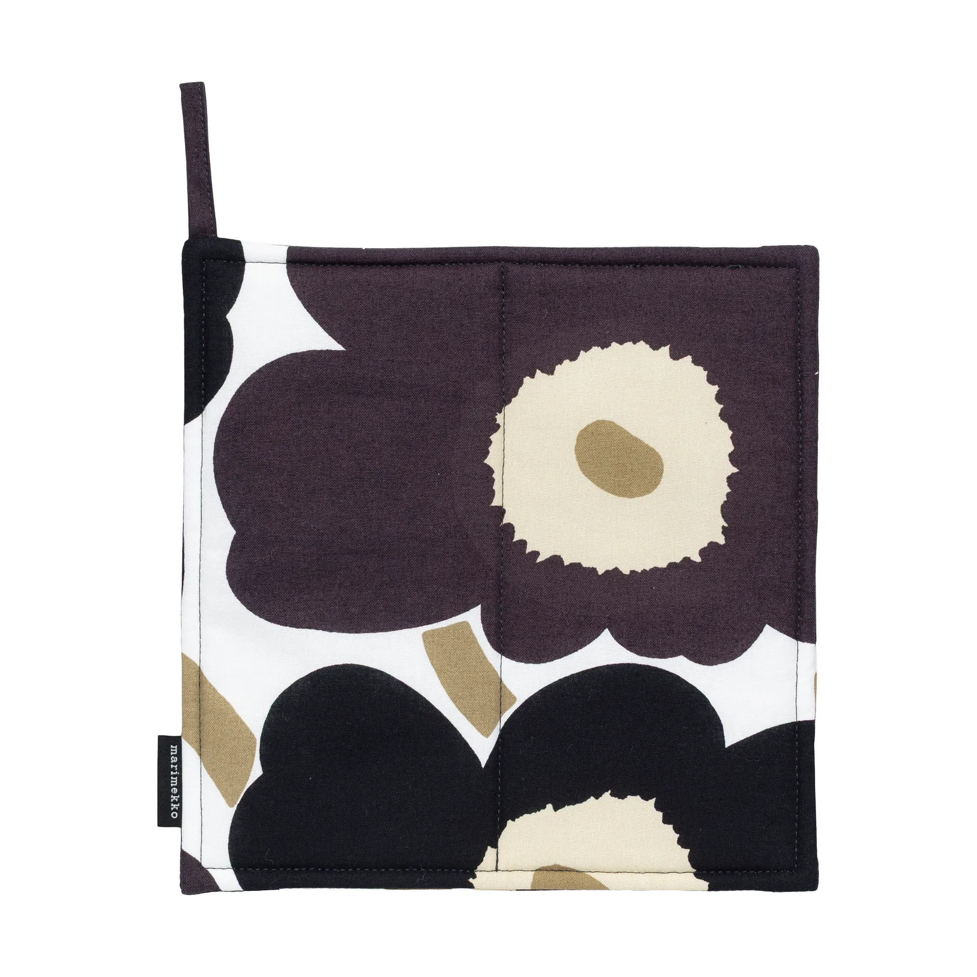 Agarrador Pieni Unikko 21,5x21,5 cm, White-gris oscuro-beige Marimekko
