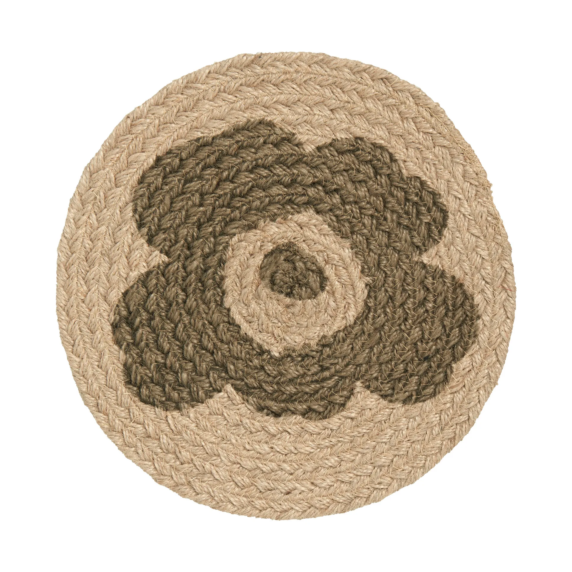 Agarrador Unikko yute Ø25 cm, Beige-verde Marimekko