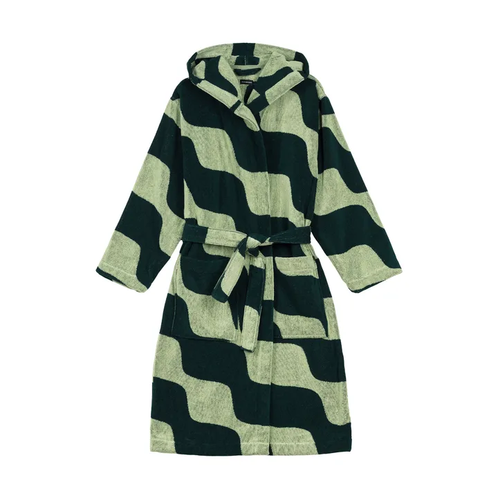 Albornoz Taifuuni de algodón  - Pear-verde oscuro, S - Marimekko