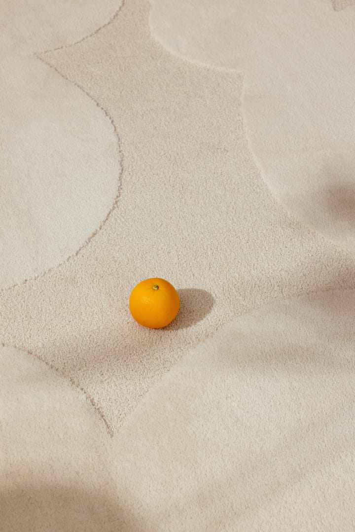 Alfombra de lana Iso Unikko, Natural White, 140x200 cm Marimekko