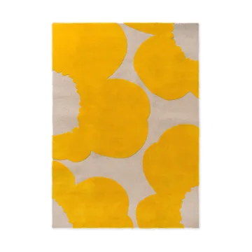Alfombra de lana Iso Unikko - Yellow, 140x200 cm - Marimekko
