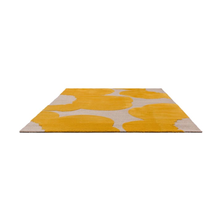 Alfombra de lana Iso Unikko, Yellow, 170x240 cm Marimekko
