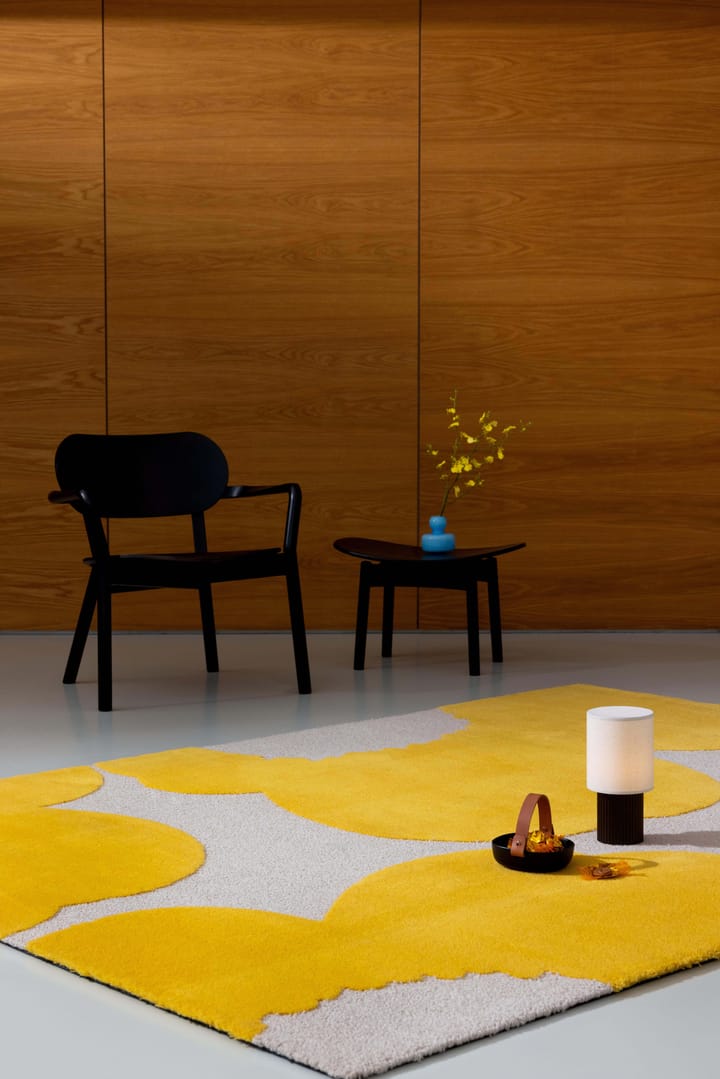 Alfombra de lana Iso Unikko, Yellow, 170x240 cm Marimekko