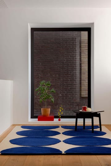 Alfombra de lana Isot Kivet - Blue, 250x350 cm - Marimekko