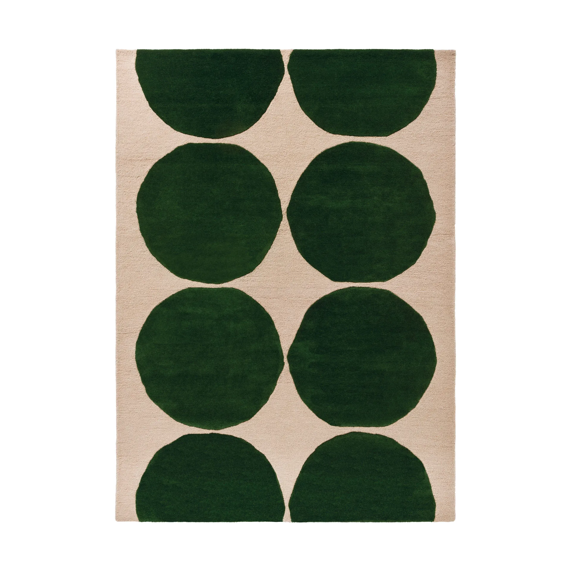 Alfombra de lana Isot Kivet, Green, 140x200 cm Marimekko