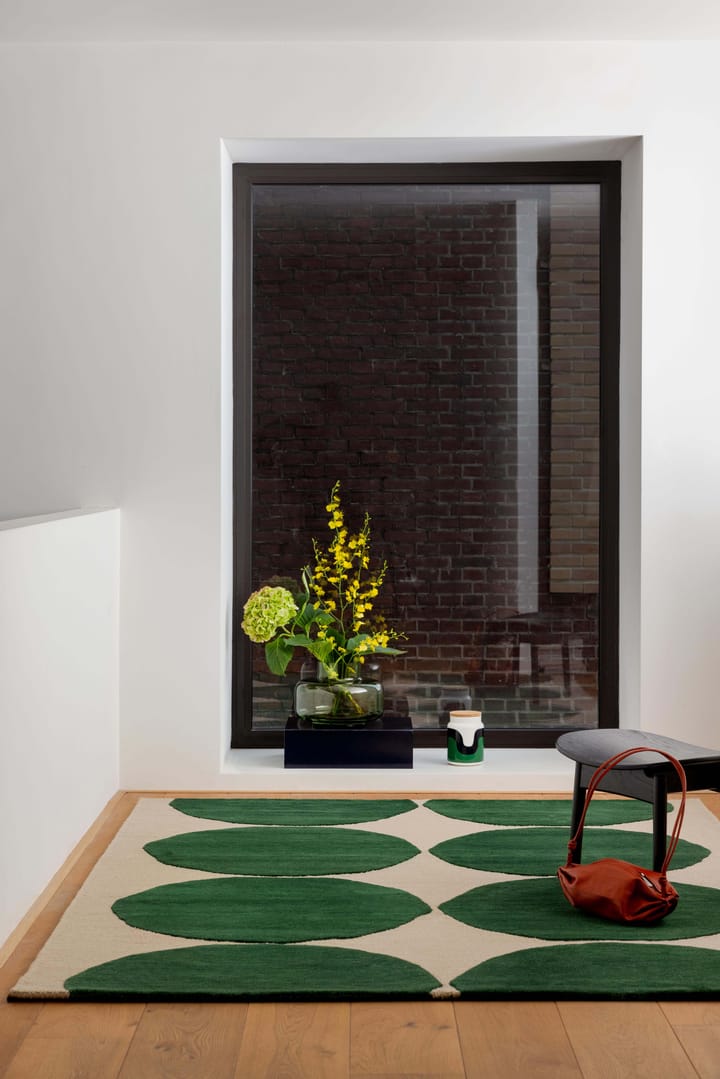 Alfombra de lana Isot Kivet, Green, 140x200 cm Marimekko