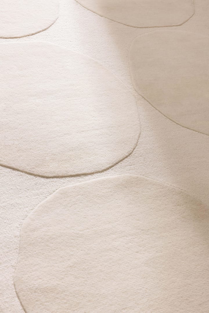 Alfombra de lana Isot Kivet, Natural White, 170x240 cm Marimekko