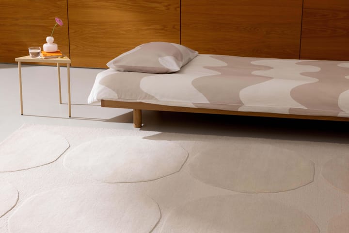 Alfombra de lana Isot Kivet, Natural White, 200x280 cm Marimekko