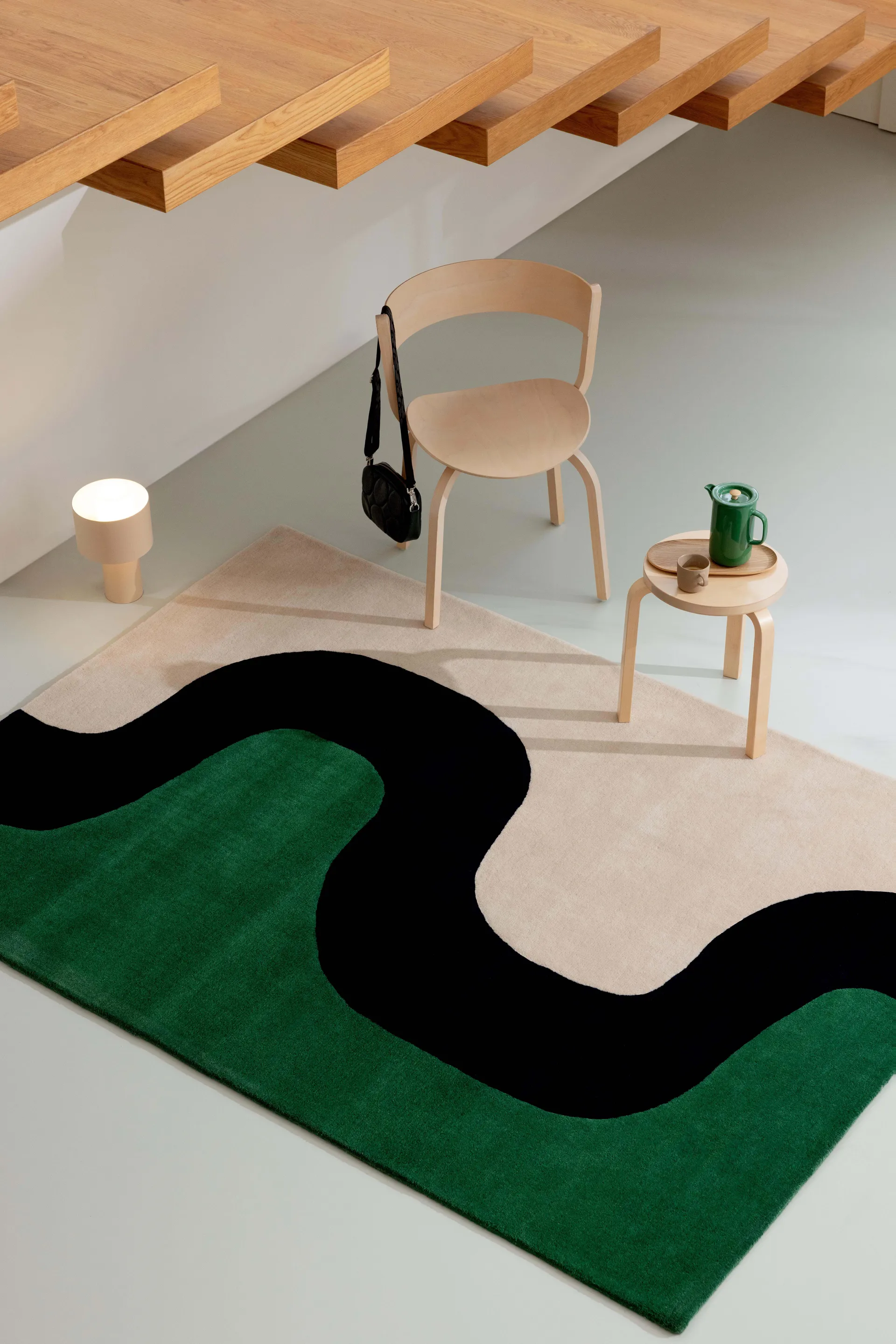 Alfombra de lana Seireeni, Green, 170x240 cm Marimekko