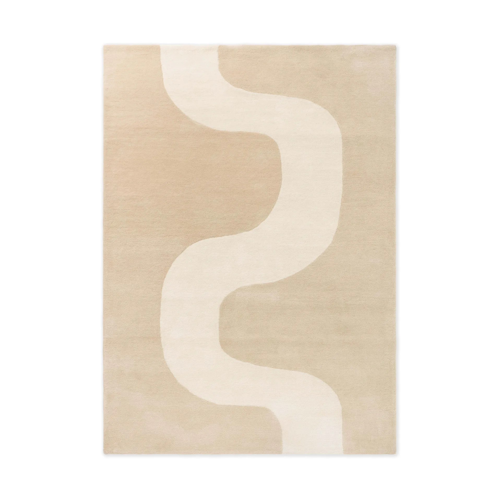 Alfombra de lana Seireeni, Warm Beige, 170x240 cm Marimekko