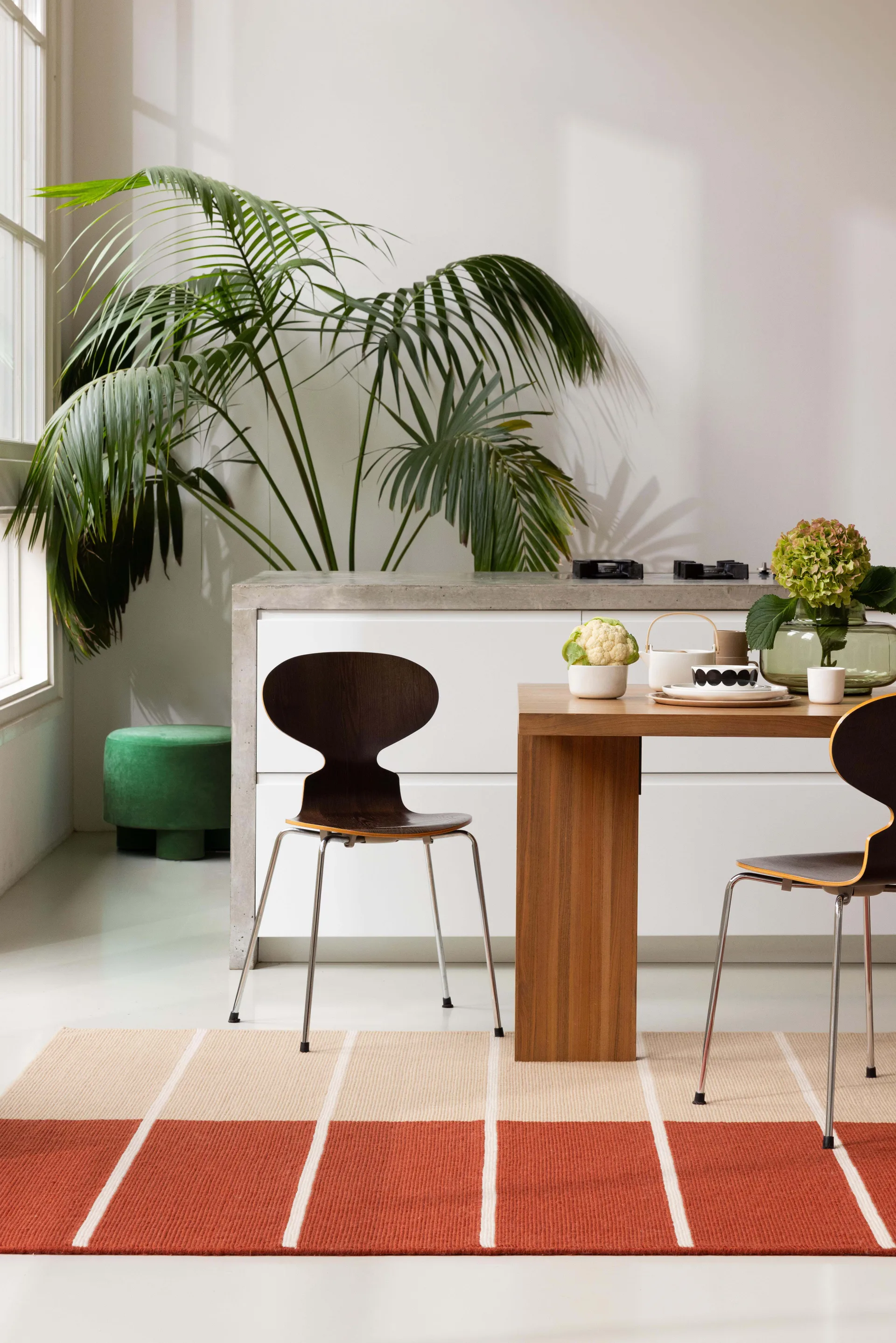 Alfombra de lana Tiibet, Burnt Orange, 170x240 cm Marimekko