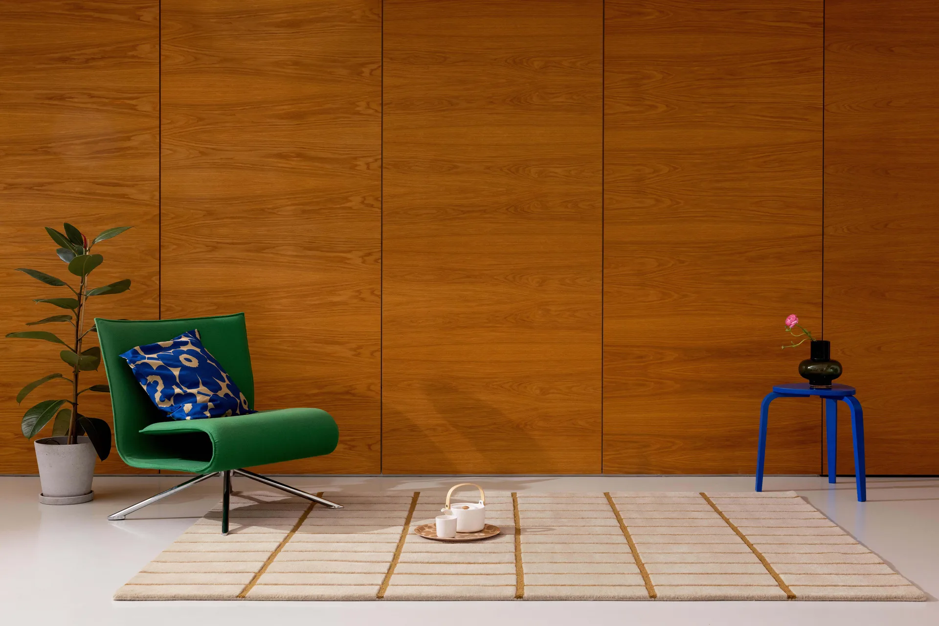 Alfombra de lana Tiiliskivi, Bronze Yellow, 200x280 cm Marimekko