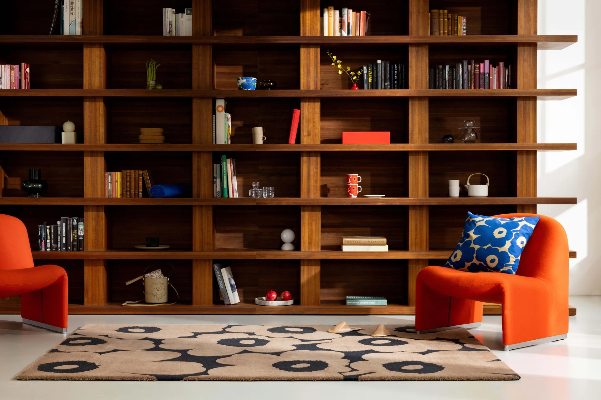 Alfombra de lana Unikko, Beige, 170x240 cm Marimekko