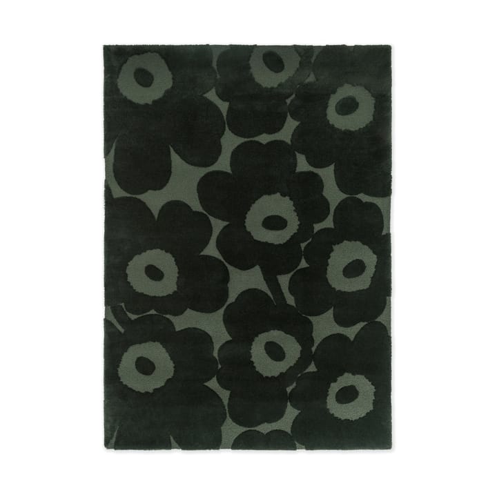 Alfombra de lana Unikko - Dark Green, 140x200 cm - Marimekko