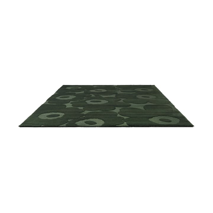 Alfombra de lana Unikko, Dark Green, 170x240 cm Marimekko