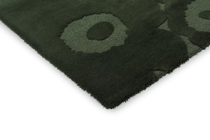 Alfombra de lana Unikko - Dark Green, 170x240 cm - Marimekko