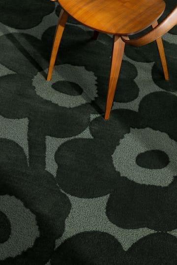 Alfombra de lana Unikko - Dark Green, 170x240 cm - Marimekko