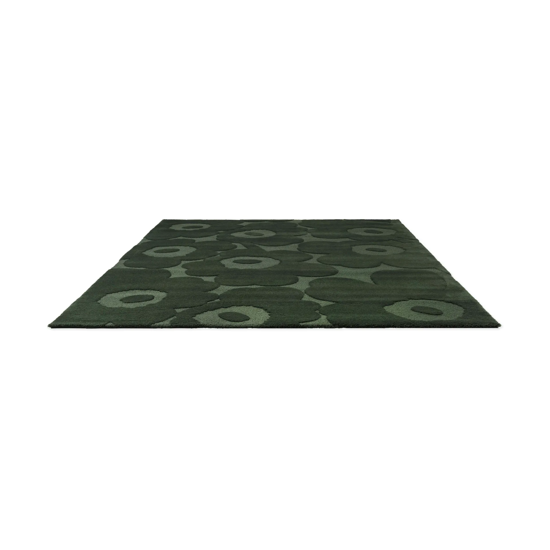 Alfombra de lana Unikko, Dark Green, 250x350 cm Marimekko